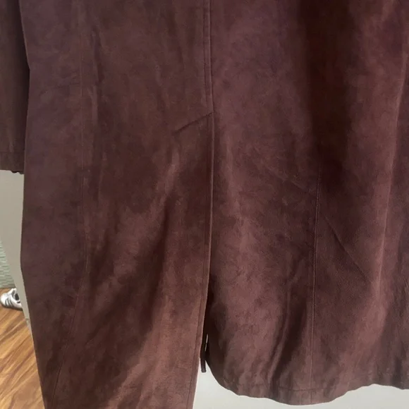 Suede Trench Coat in Rich Brown - Picture 4 of 4